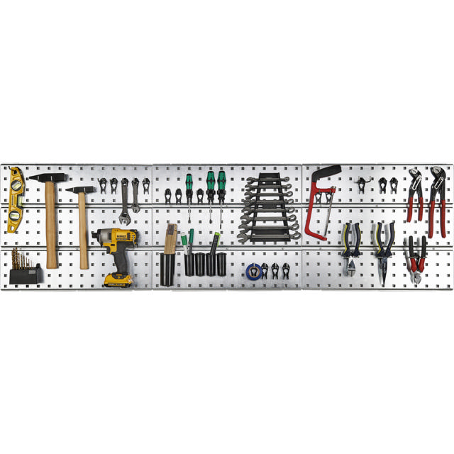 Werkzeug-Wandpaneel x 3  + 44 Clips